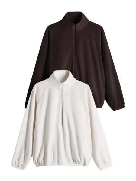 The Set Pulover crem negru