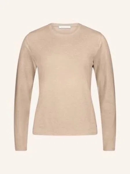 Betty&Co Koszulka Codzienna Z Okrągłym Dekoltem beige beżowa