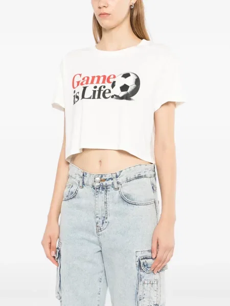 Decupat tricou Melt cu imagine alb