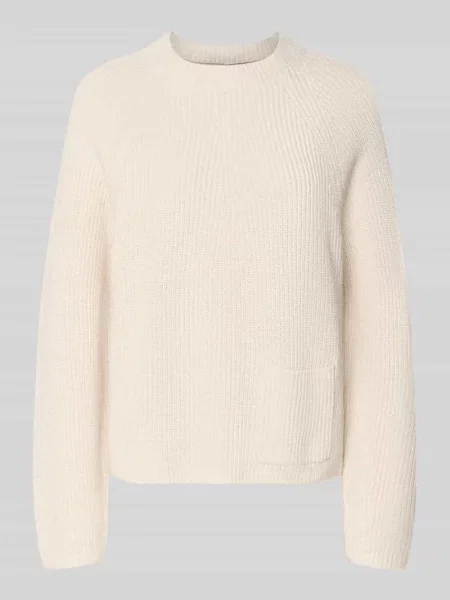 Sweter z czystej bawełny w kroju regular fit Model Riya' Oui biały