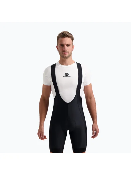 Pantaloni scurți de ciclism pentru bărbați Rogelli Grvlr Cargo Bib Short black negru