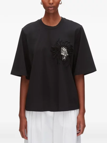 Tricou 3.1 Phillip Lim cu aplicații negru
