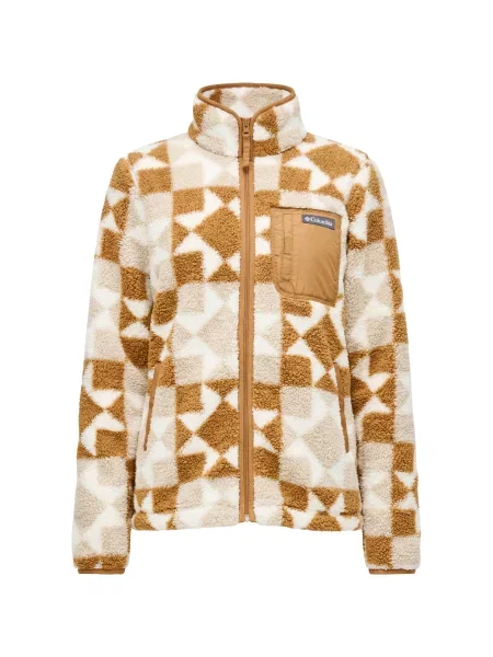 COLUMBIA Jachetă fleece funcțională West Bend maro caramel / maro cappuccino alb