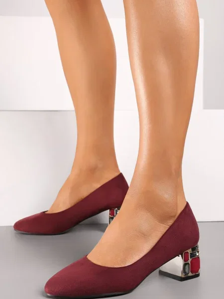 Pantofi cu Nailise bordo