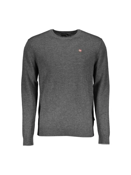 Dzianinowy sweter Napapijri z długim rękawem szary