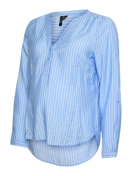 Vero Moda Maternity Halenka VMMKAJA modrá bílá