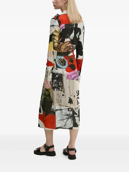 Rochie tip cămașă Desigual cu imagine de costum