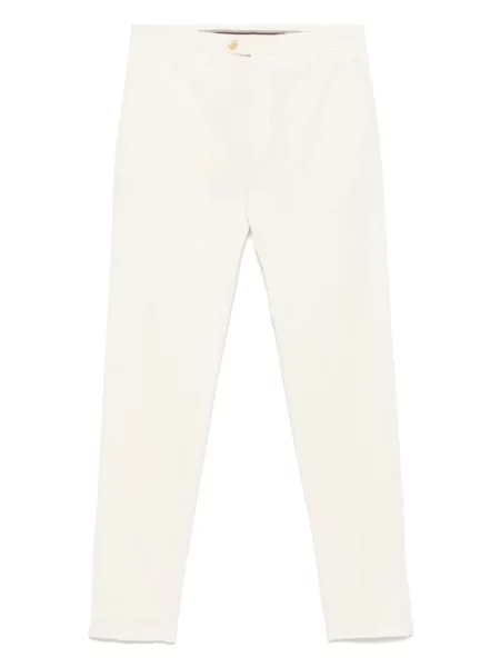 Pantaloni chino Canali stretch alb