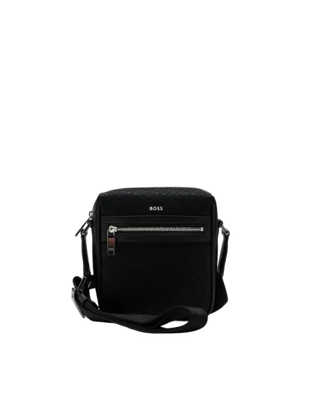 Geanta crossbody Boss din piele negru