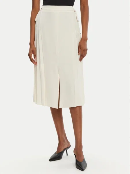 Rinascimento Fustă midi Écru