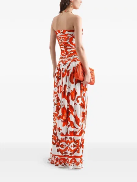 Lung rochie Dolce & Gabbana cu imagine portocaliu