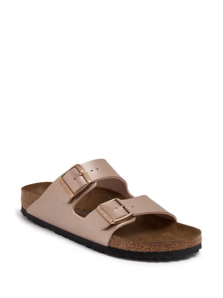 Papuci Birkenstock din piele auriu