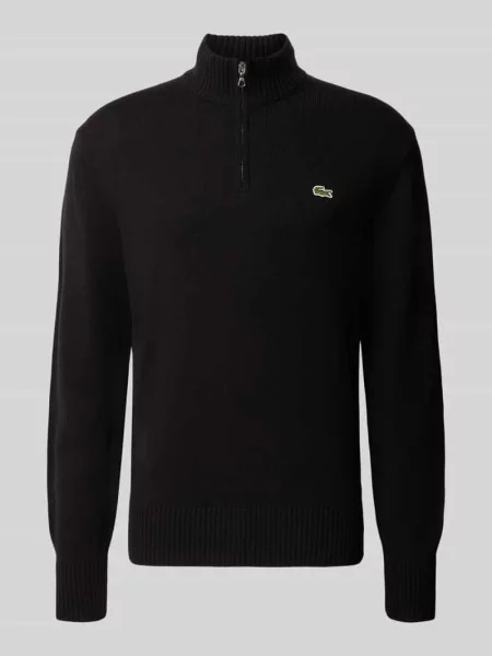 Sweter Lacoste wełniany czarny