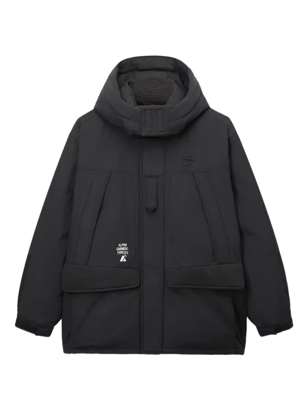 Geacă Alpha Industries cu glugă negru