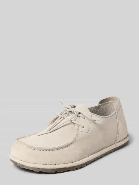 Klapki z naturalnej skóry model UTTI LACE' Birkenstock białe