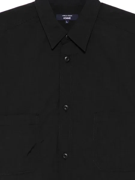 Košile Comme Des Garçons Homme s kapsami na rukávech černá