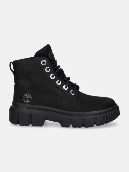 Nizki škornji iz semiša Timberland Greyfield črna
