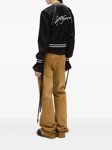 Geacă Ann Demeulemeester cu broderie negru