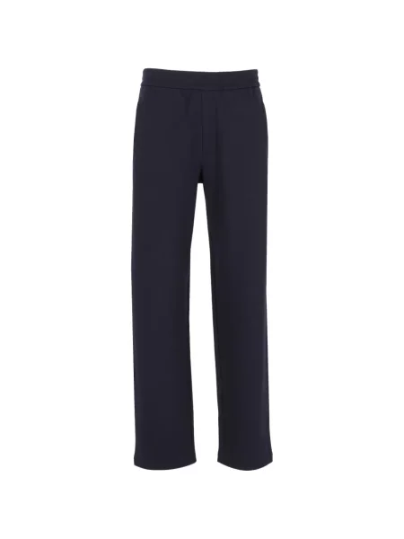 Pantaloni Emporio Armani din jerseu albastru