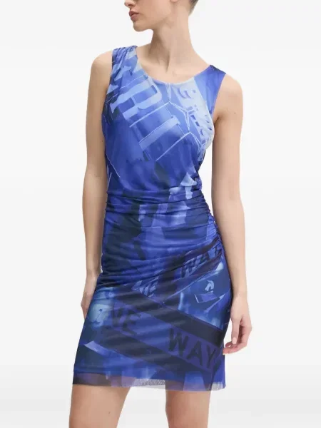 Rochie mini Desigual cu imagine albastru