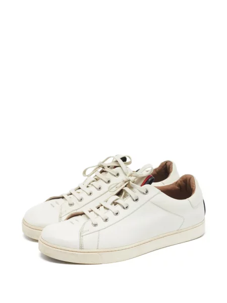 Fűzős bőr sneaker Gianvito Rossi fehér