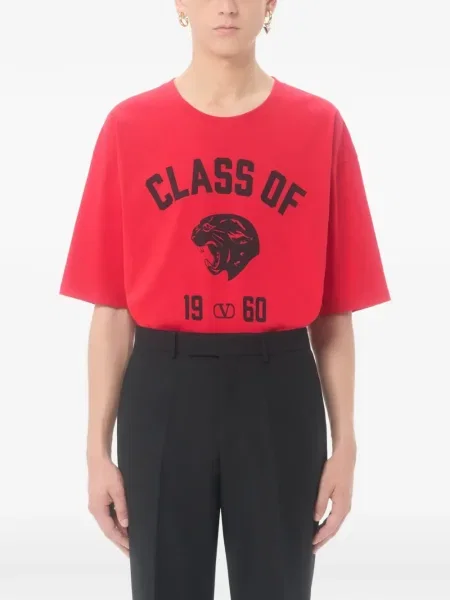 Tricou Valentino Garavani cu imagine roșu