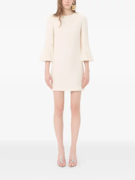 Rochie mini Valentino Garavani cu broderie din crep scurtă