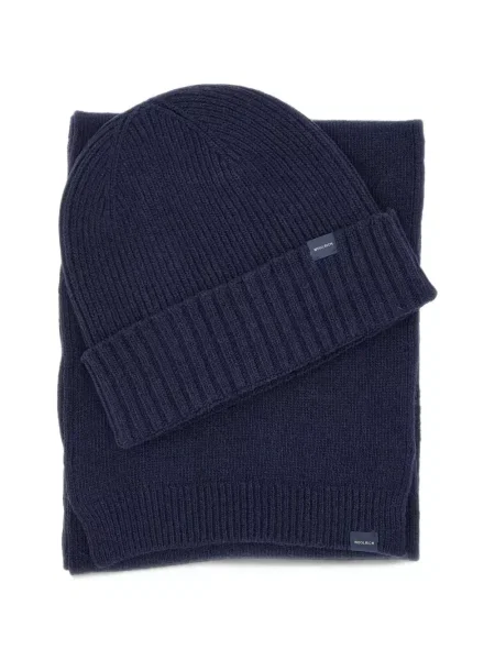 Fular Woolrich tricotate albastru