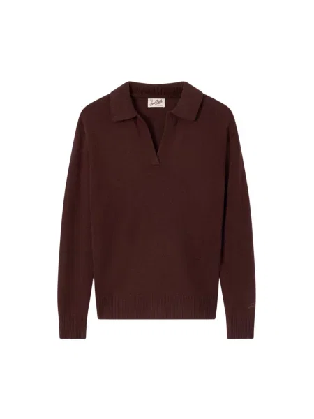 Saint Barth sweter wełniany brązowy