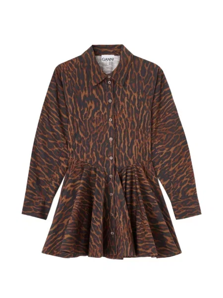 Rochie Ganni cu model leopard roșu