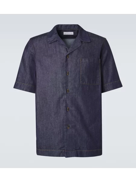 Cămașă Dries Van Noten albastru