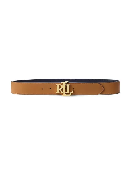 Lauren Ralph Lauren curea reversibilă pentru femei din piele maro