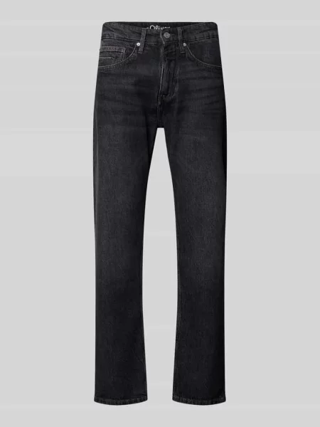 Jeansy o kroju straight fit z mieszanki bawełny S.oliver Red Label