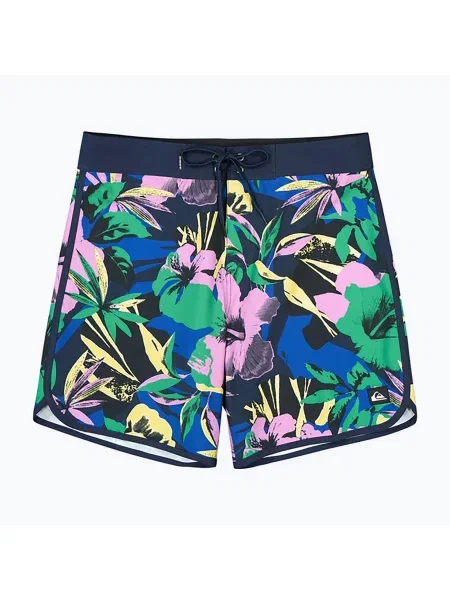 Pantaloni scurți de baie pentru bărbați Quiksilver Surfsilk Scallop dark navy interact floral