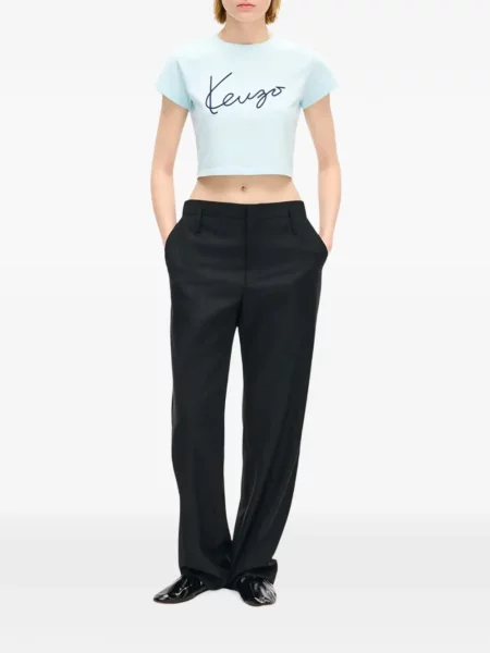 Tricou Kenzo cu broderie albastru