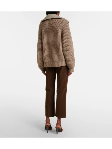 Decupat pantaloni Brunello Cucinelli evazate maro