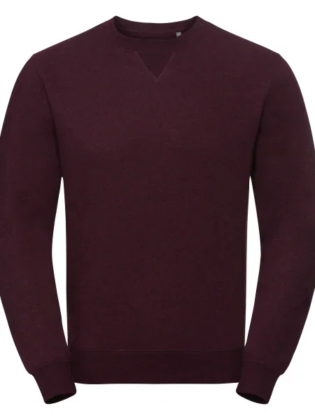 Меланжов суичър с качулка Russell червено