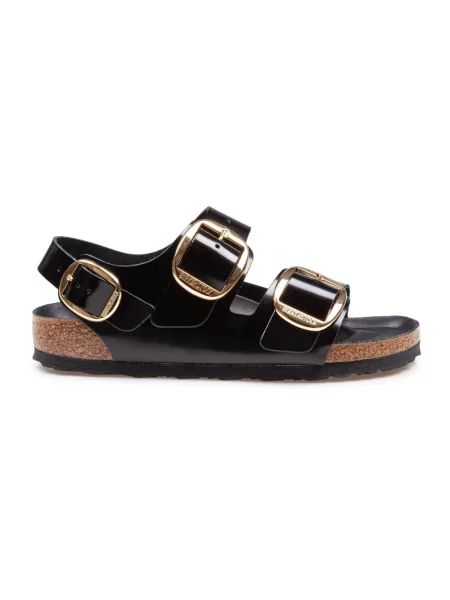 Sneakers Birkenstock Milano Big Buckle Natural Leather Patent High-Shine Black EUR 37 czarne