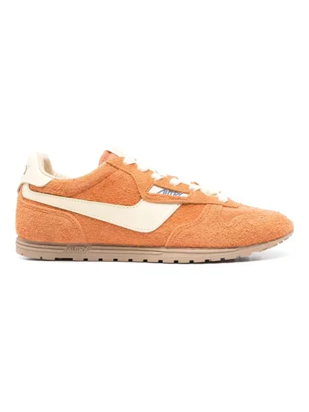 Sneakersy Autry zamszowe pomarańczowe