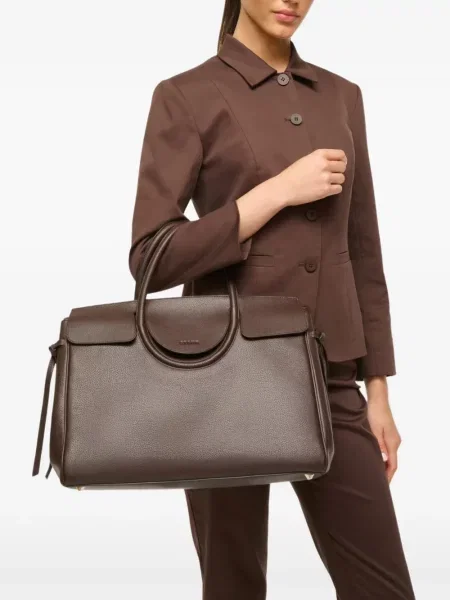 Shopperka Staud skórzana brązowa