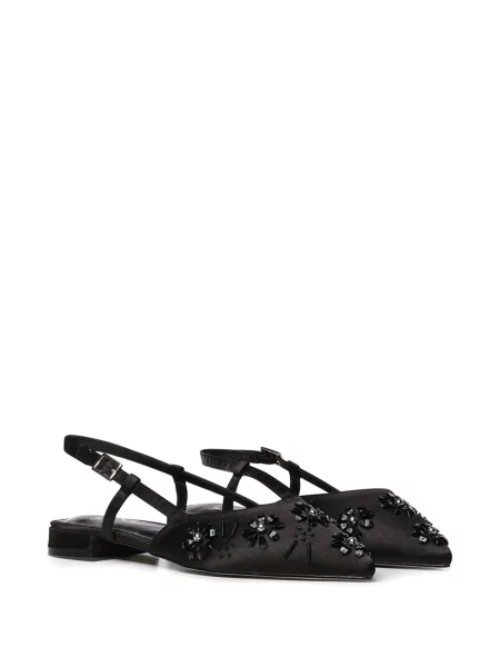 Pantofi cu toc V°73 fără toc cu mărgele negru