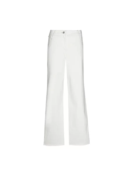 Długie proste jeansy Marie Méro z 5 kieszeniami beżowe