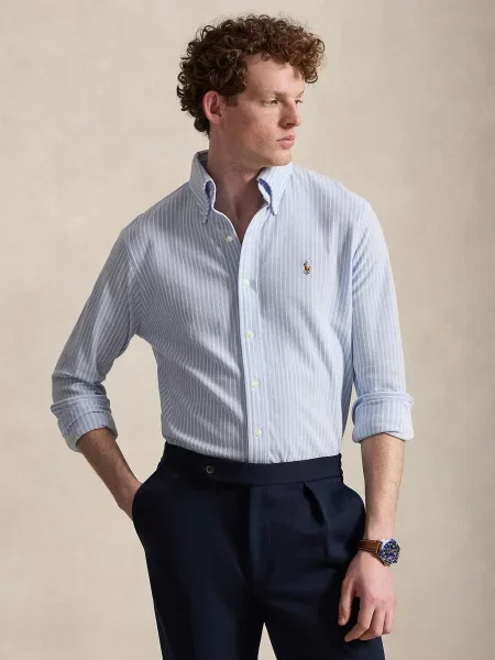 Polo Ralph Lauren Srajca svetlo modra bela