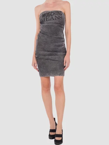 Джинсовое платье Moschino серое