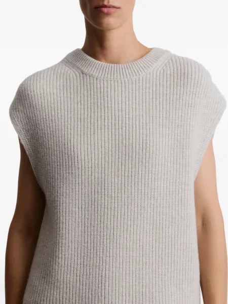 Vestă 12 Storeez de lână cu nervuri gri