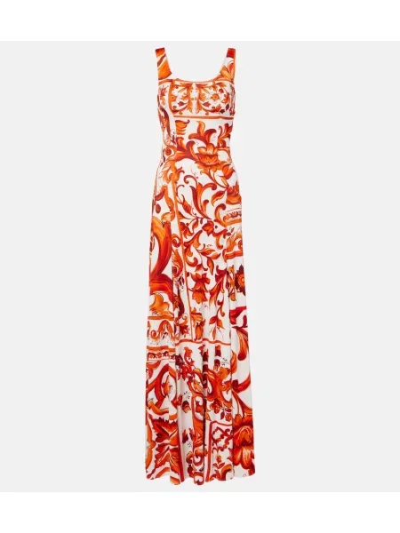 Rochie midi Dolce&gabbana din organza portocaliu