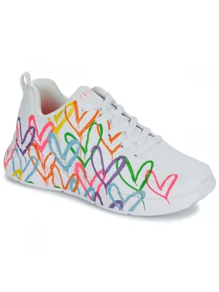 Tenisky Skechers so srdiečkami biela