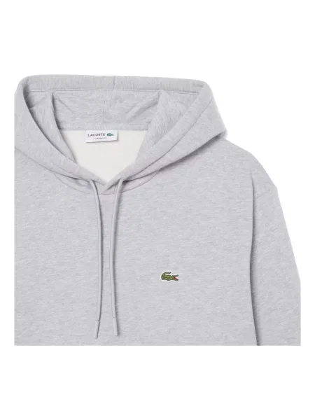 Bluza z kapturem Lacoste polarowa z kapturem szara