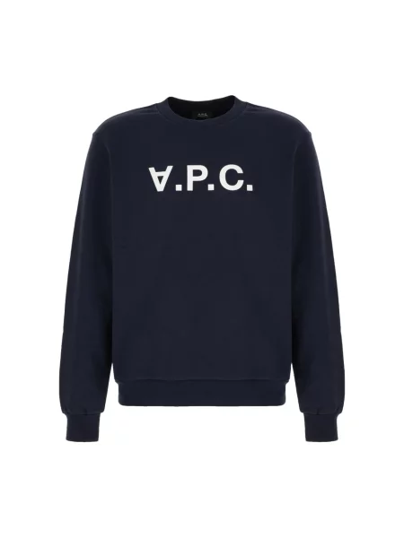 Bluza A.p.c. z dżerseju niebieska