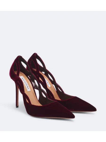 Pantofi cu toc Aquazzura de catifea